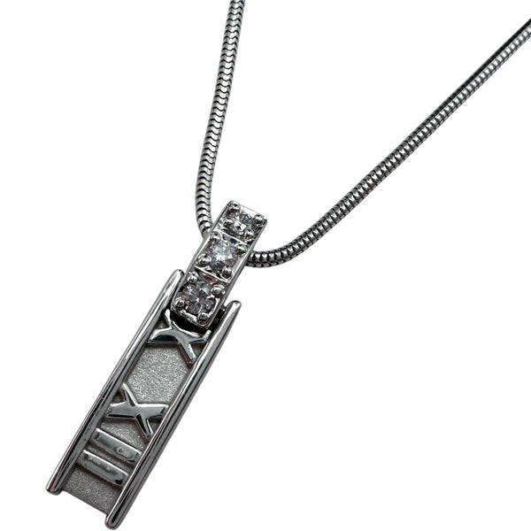 【ティファニー】アトラス　ATLAS バー　ネックレス　全長46㎝ ティファニー TIFFANY＆CO アトラスバー ネックレス ホワイトゴールド