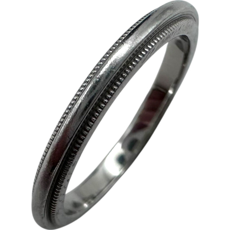 Tiffany & Coミルグレインプラチナリング　付属品付き ティファニー TIFFANY＆CO ミルグレインリング プラチナ Pt950