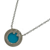 ティファニー TIFFANY＆CO TTWOサークルネックレス ホワイトゴールド Au750/ターコイズ ジュエリー