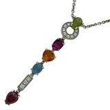 ブルガリ BVLGARI アレグラネックレス ホワイトゴールド 750/ブルートパーズ/ペリドット/ガーネット/シトリン/ダイヤモンド ジュエリー