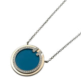 ティファニー TIFFANY＆CO TTWOサークルネックレス ホワイトゴールド Au750/ダイヤモンド/トルコ石 ジュエリー