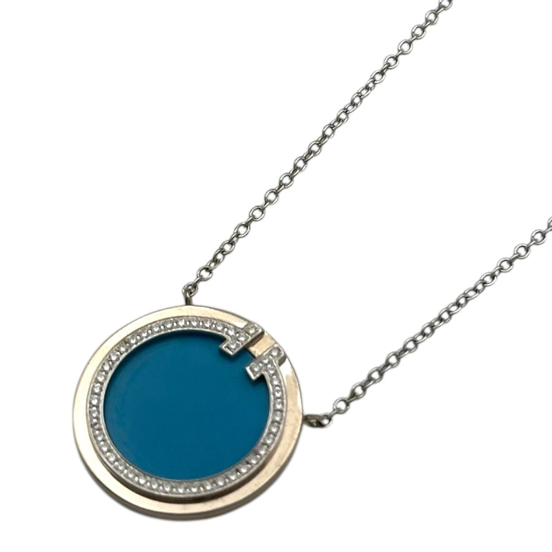 ティファニー TIFFANY＆CO TTWOサークルネックレス ホワイトゴールド