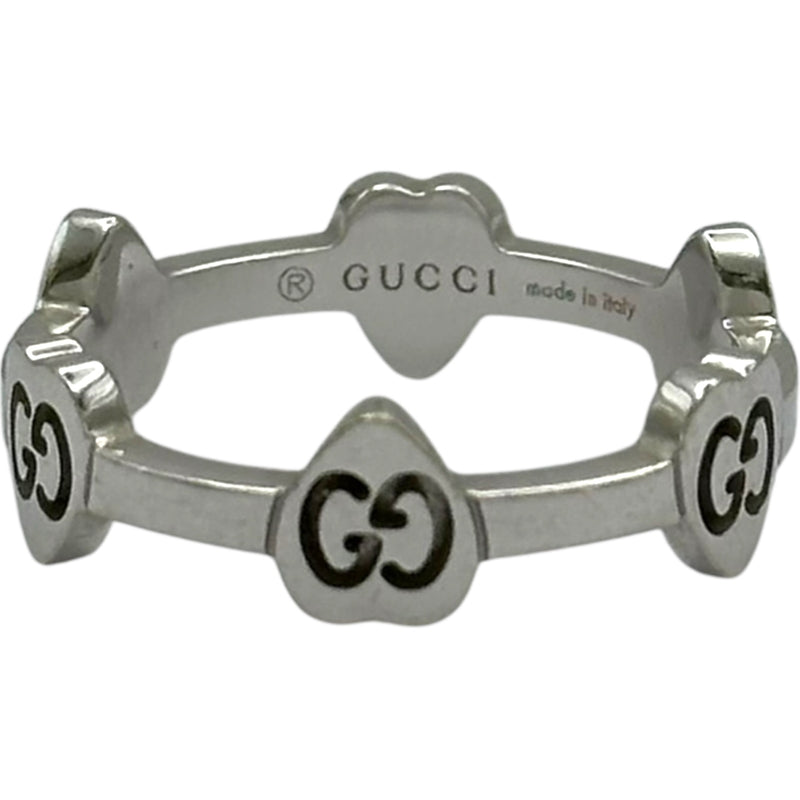 グッチ GUCCI ハートアイコンリング ホワイトゴールド 750 ジュエリー