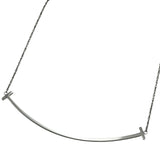 ティファニー TIFFANY＆CO Tスマイルネックレスラージ ホワイトゴールド Au750 ジュエリー