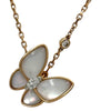 ヴァンクリーフ＆アーペル Van Cleef & Arpels ドゥパピヨンネックレス ピンクゴールド Au750/マザーオブパール/ダイヤモンド ジュエリー
