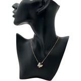 ヴァンクリーフ＆アーペル Van Cleef & Arpels ドゥパピヨンネックレス ピンクゴールド Au750/マザーオブパール/ダイヤモンド ジュエリー