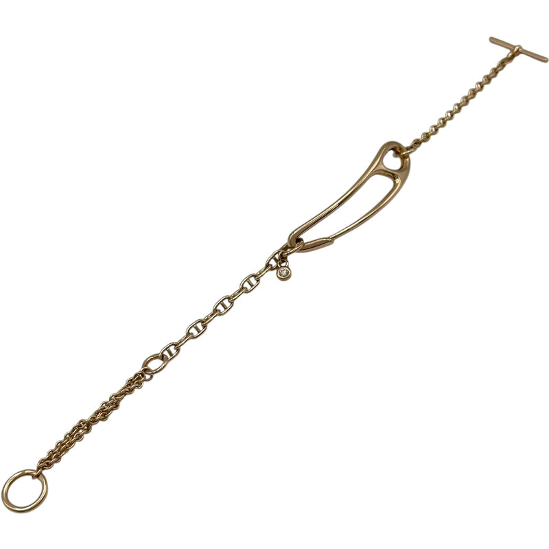 エルメス HERMES シェーヌダンクルパンクブレス ピンクゴールド Au750 