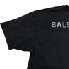 バレンシアガ BALENCIAGA ラインストーンロゴ半袖Tシャツ 641655 ブラック コットン メンズ 半袖シャツ