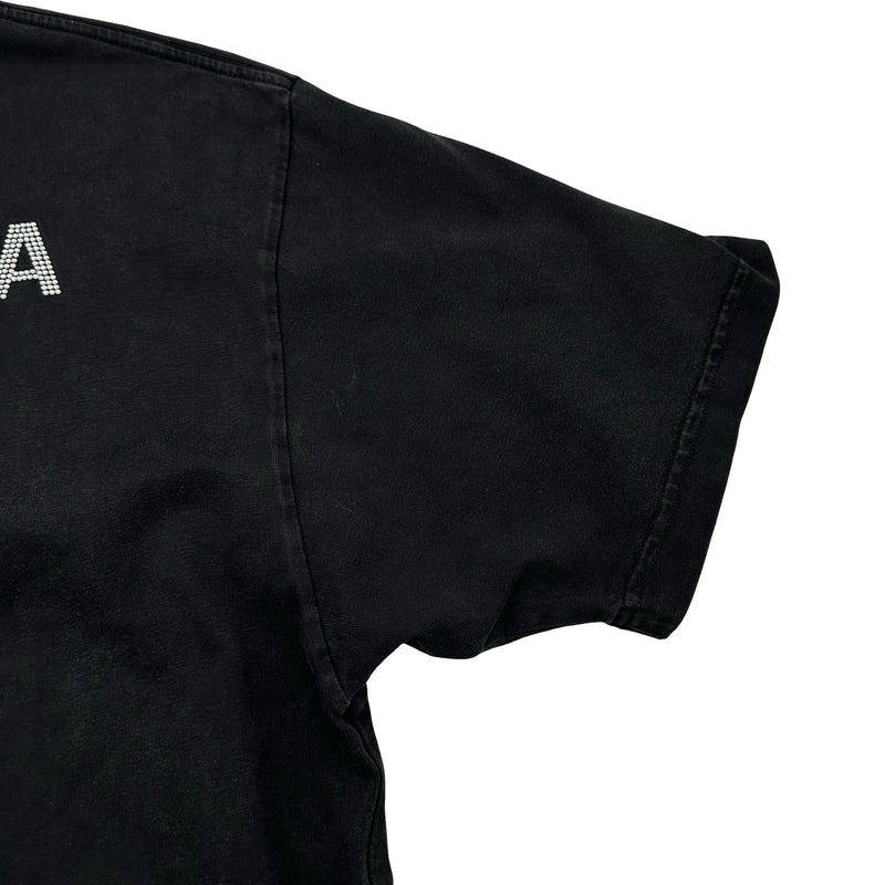 バレンシアガ BALENCIAGA ラインストーンロゴ半袖Tシャツ 641655