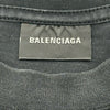 バレンシアガ BALENCIAGA ラインストーンロゴ半袖Tシャツ 641655 ブラック コットン メンズ 半袖シャツ
