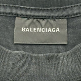 バレンシアガ BALENCIAGA ラインストーンロゴ半袖Tシャツ 641655 ブラック コットン メンズ 半袖シャツ