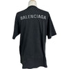 バレンシアガ BALENCIAGA ラインストーンロゴ半袖Tシャツ 641655 ブラック コットン メンズ 半袖シャツ