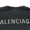 バレンシアガ BALENCIAGA ラインストーンロゴ半袖Tシャツ 641655 ブラック コットン メンズ 半袖シャツ