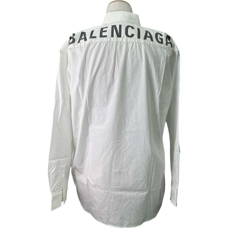 バレンシアガ BALENCIAGA バックロゴプリント長袖シャツ 556878