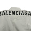 バレンシアガ BALENCIAGA バックロゴプリント長袖シャツ 556878 ホワイト コットン メンズ 長袖シャツ
