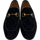 グッチ GUCCI GGベルベットホースビットローファー　 430088 ブラック ベロア メンズ ローファー