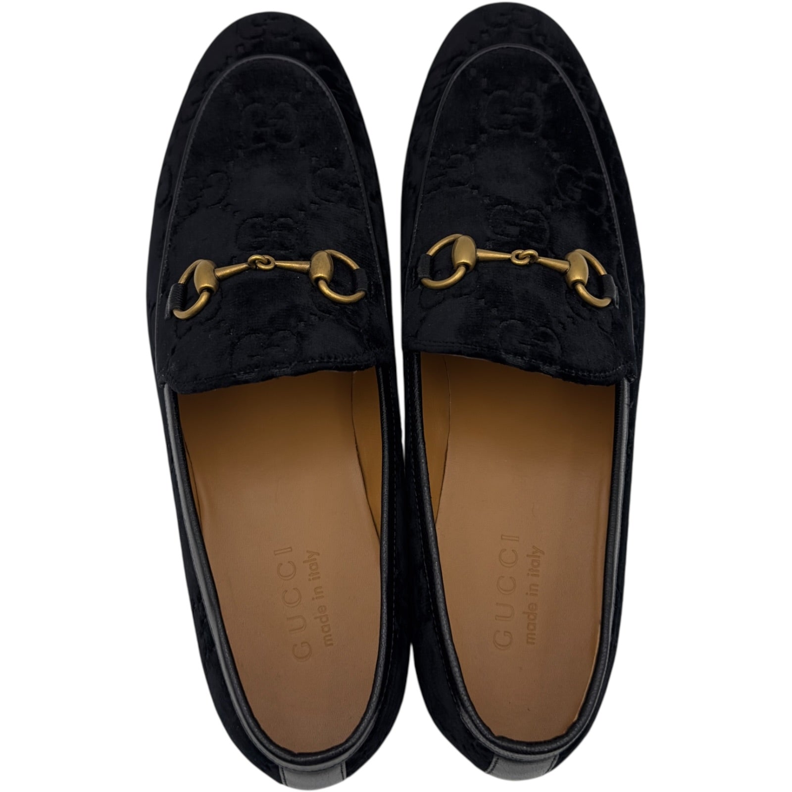 グッチ GUCCI GGベルベットホースビットローファー 430088 ブラック