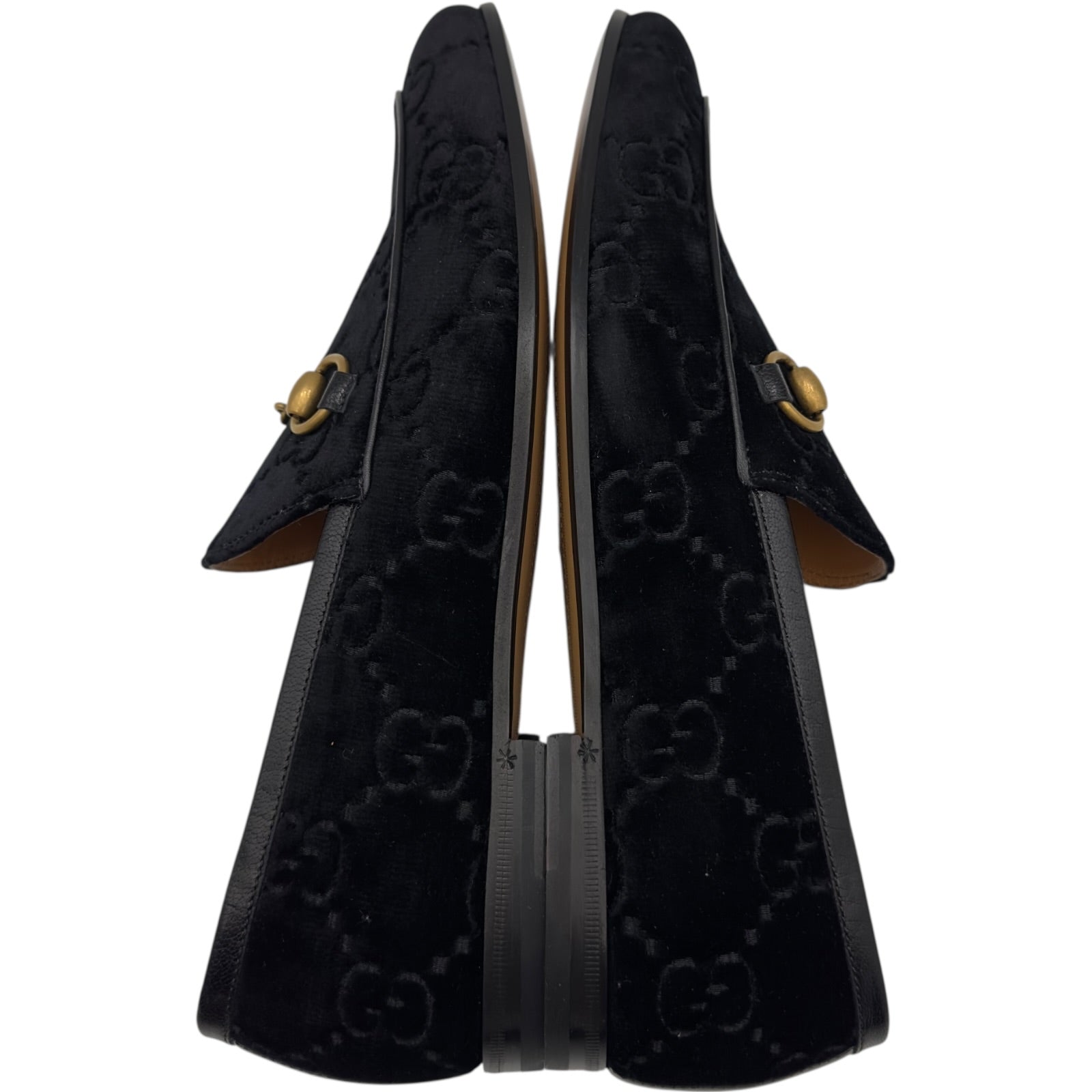 グッチ GUCCI GGベルベットホースビットローファー 430088 ブラック