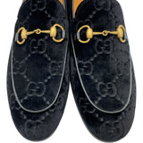グッチ GUCCI GGベルベットホースビットローファー　 430088 ブラック ベロア メンズ ローファー