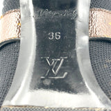 ルイ・ヴィトン LOUIS VUITTON シルエットライン ソックスブーツ ブラック モノグラム レディース ブーツ