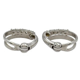 K18WG ダイヤフープ イヤリング ホワイトゴールド K18WG ジュエリー