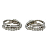 K18WG ダイヤフープ イヤリング ホワイトゴールド K18WG ジュエリー