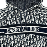 クリスチャン・ディオール Christian Dior オブリーク総柄ショートスリーブスウェットシャツ 113S06A4022 ネイビー コットン レディース スウェット