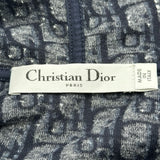 クリスチャン・ディオール Christian Dior オブリーク総柄ショートスリーブスウェットシャツ 113S06A4022 ネイビー コットン レディース スウェット