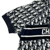 クリスチャン・ディオール Christian Dior オブリーク総柄ショートスリーブスウェットシャツ 113S06A4022 ネイビー コットン レディース スウェット
