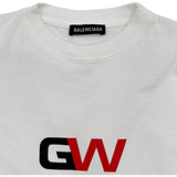 バレンシアガ BALENCIAGA GYM WEARロゴ 半袖Tシャツ 620969 ホワイト コットン メンズ 半袖Ｔシャツ