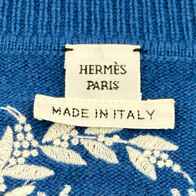 エルメス HERMES CLIQUETIS カシミヤニットセーター 2E2613D2 ブルー
