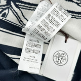 エルメス HERMES 無秩序半袖ニットシャツ 4E2654D6 ネイビー シルク レディース 半袖シャツ