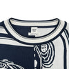エルメス HERMES 無秩序半袖ニットシャツ 4E2654D6 ネイビー シルク レディース 半袖シャツ