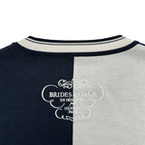 エルメス HERMES 無秩序半袖ニットシャツ 4E2654D6 ネイビー シルク レディース 半袖シャツ