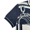 エルメス HERMES 無秩序半袖ニットシャツ 4E2654D6 ネイビー シルク レディース 半袖シャツ