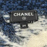 シャネル CHANEL ライオンボタンニットカーディガン P73573 ネイビー カシミヤ レディース カーディガン