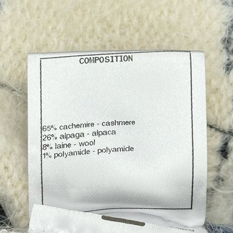 シャネル CHANEL ライオンボタンニットカーディガン P73573 ネイビー カシミヤ レディース カーディガン シャネル CHANEL ライオンボタンニットカーディガン P73573 ネイビー
