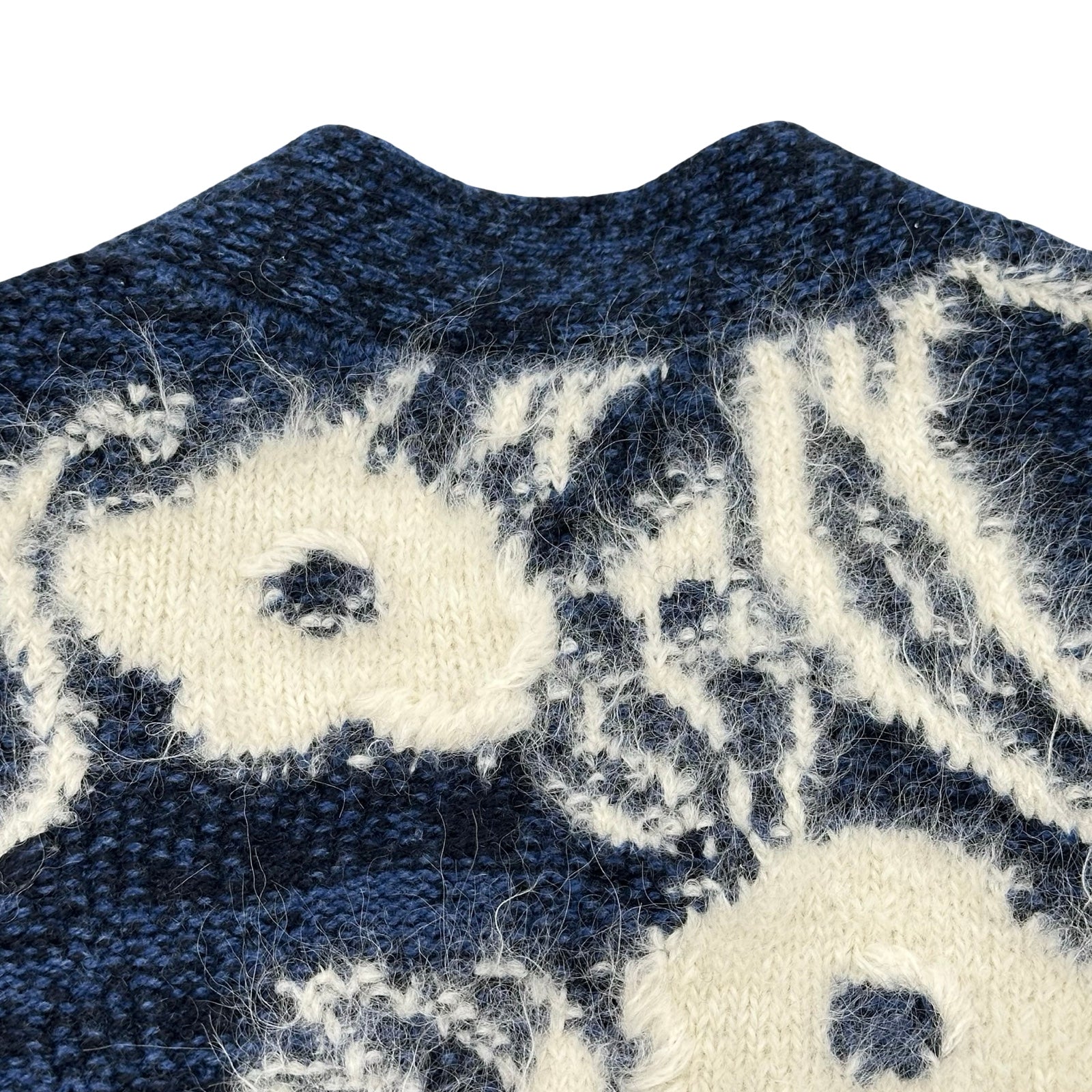 シャネル CHANEL ライオンボタンニットカーディガン P73573 ネイビー