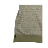 フェンディ FENDI FF総柄シースルー半袖ニットシャツ FZY793 グリーン コットン レディース 半袖シャツ