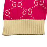 グッチ GUCCI GG総柄半袖ニットシャツ 555023 ピンク コットン レディース 半袖シャツ