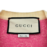 グッチ GUCCI GG総柄半袖ニットシャツ 555023 ピンク コットン レディース 半袖シャツ