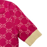 グッチ GUCCI GG総柄半袖ニットシャツ 555023 ピンク コットン レディース 半袖シャツ