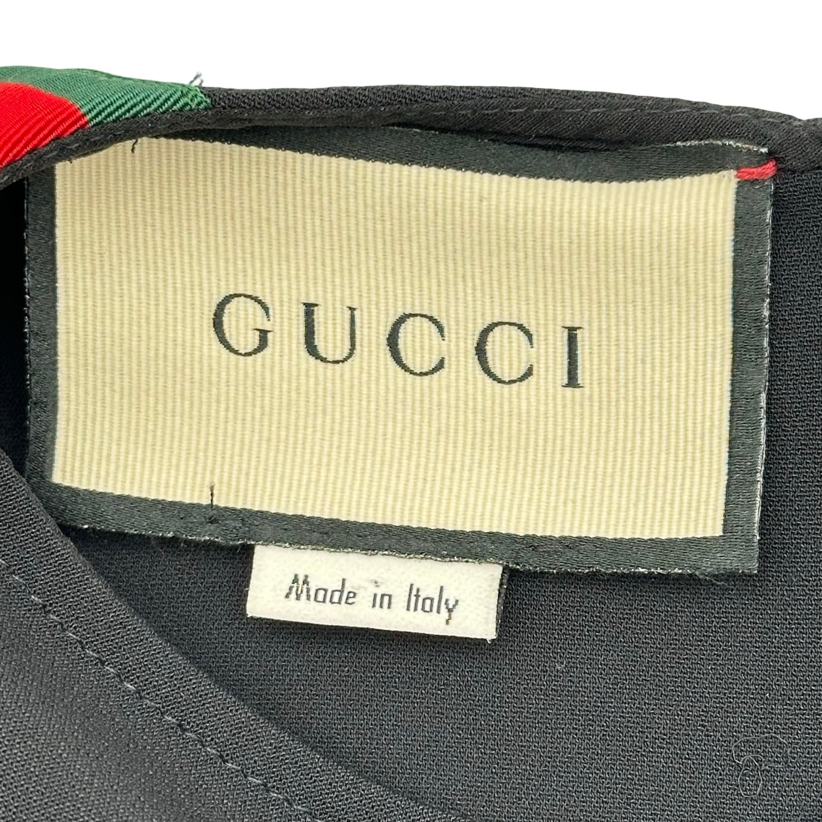 グッチ GUCCI シェリーライン半袖ワンピース 528977 ブラック レーヨン