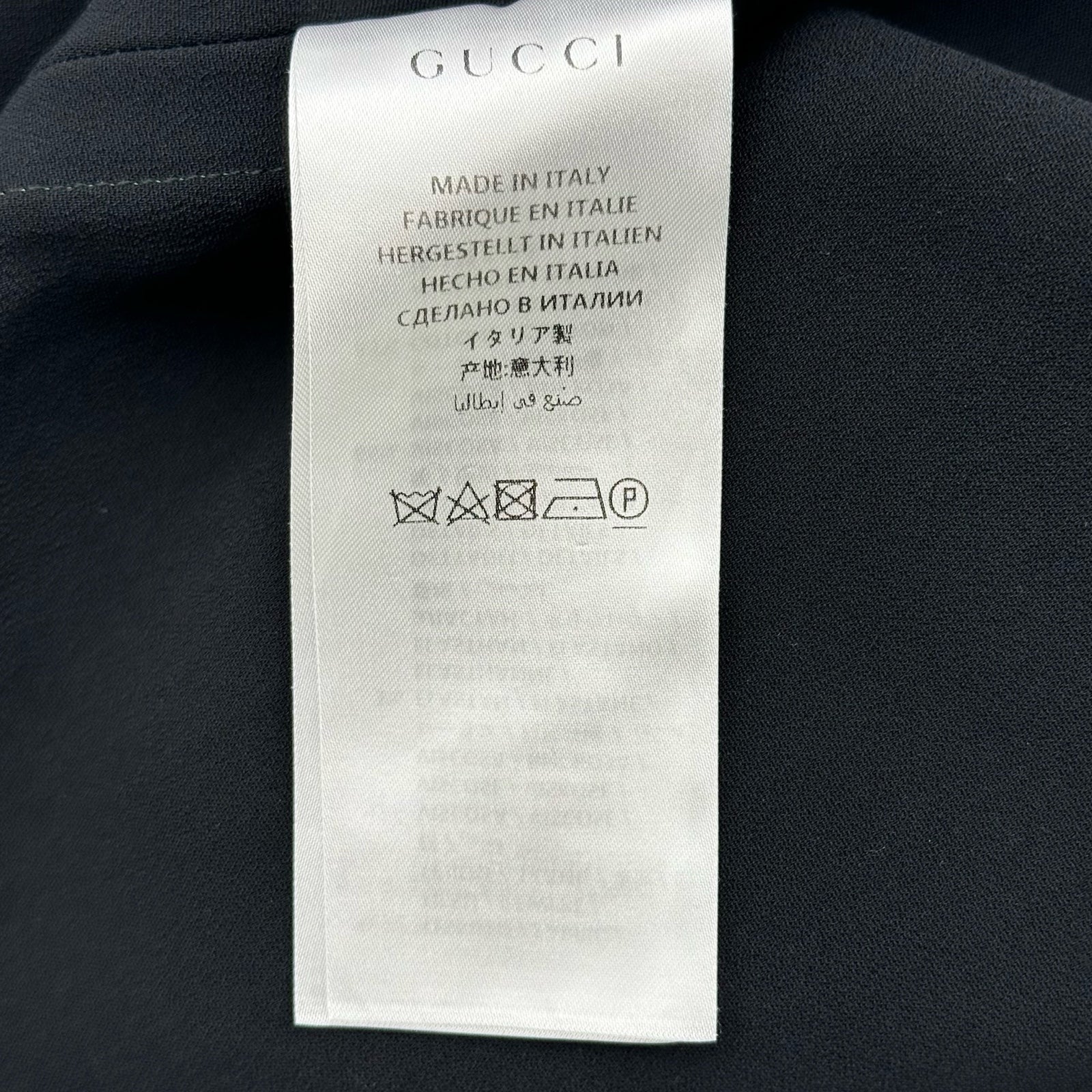グッチ GUCCI シェリーライン半袖ワンピース 528977 ブラック レーヨン