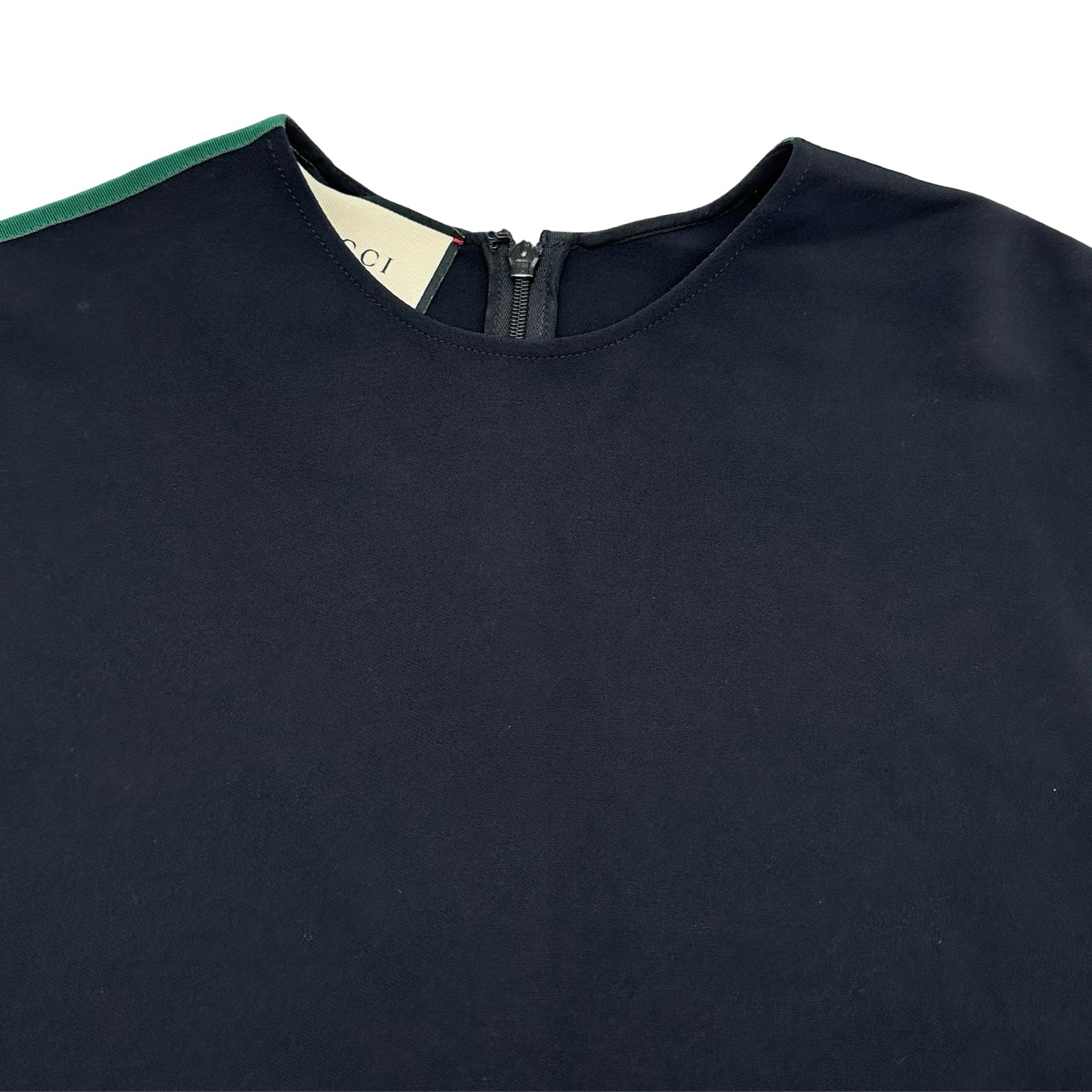 必*️様 グッチ シェリーライン ワンピース ブラック 半袖 ドレス グッチ GUCCI シェリーライン半袖ワンピース 528977 ブラック レーヨン