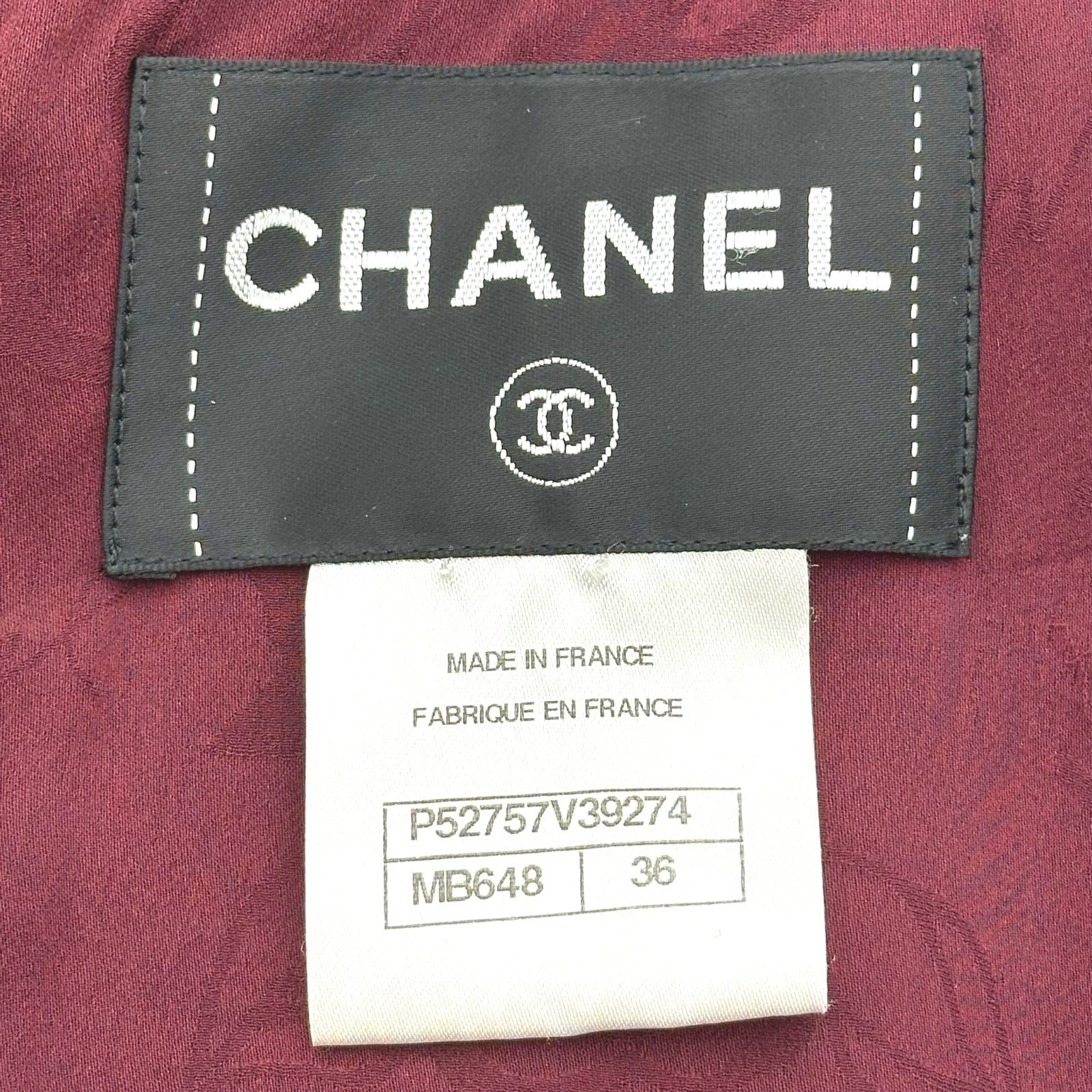 シャネル CHANEL ココマークボタンツイードワンピース P52757 レッド