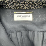 サンローラン SAINT LAURENT 長袖シャツワンピース 533056 ゴールド/ブラック ナイロン レディース ワンピース