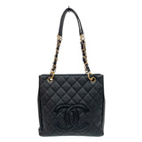 シャネル CHANEL PSTチェーントートバッグ A50994 ブラック/ゴールド金具 キャビアスキン レディース トートバッグ