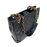 シャネル CHANEL PSTチェーントートバッグ A50994 ブラック/ゴールド金具 キャビアスキン レディース トートバッグ