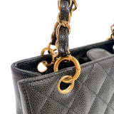 シャネル CHANEL PSTチェーントートバッグ A50994 ブラック/ゴールド金具 キャビアスキン レディース トートバッグ